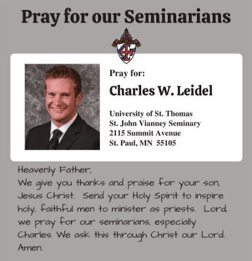 Please pray for our Seminarians…