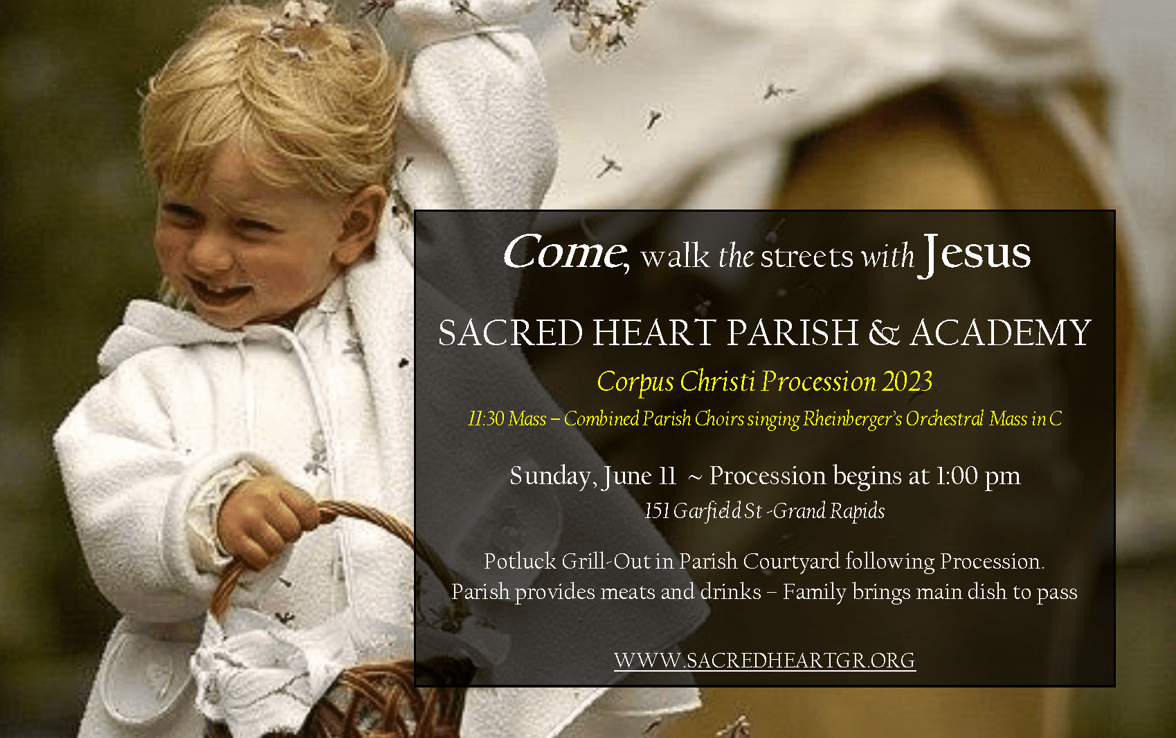Come, walk the streets with Jesus – Corpus Christi Procession 2023 – Sunday June 11