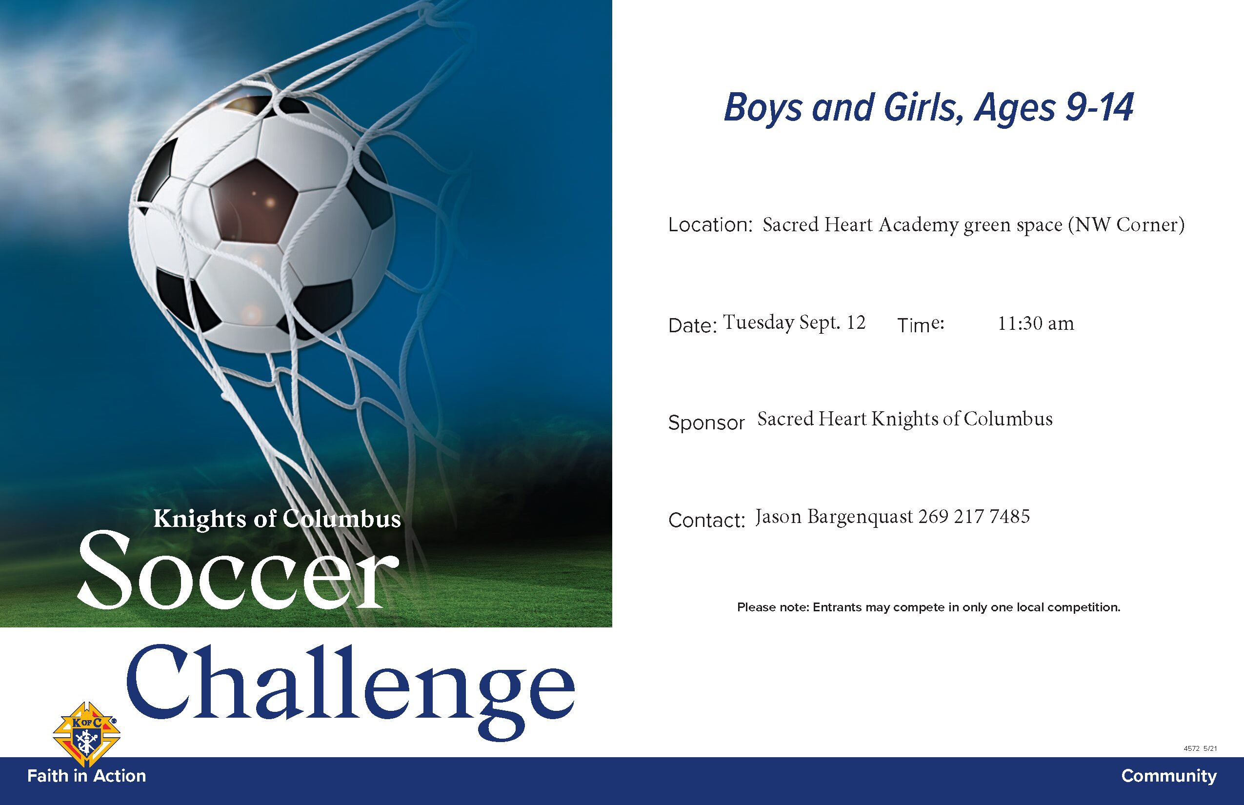 KofC Soccer Challenge – Sept. 12 (Tues.)